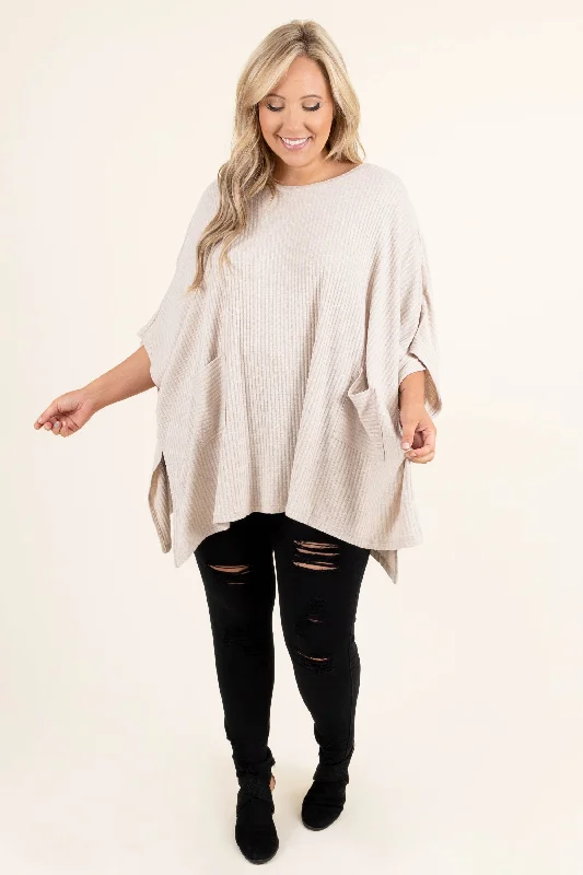 Chosen Path Poncho, Oatmeal