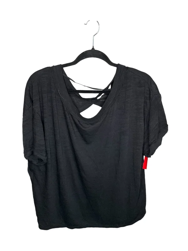 Top Short Sleeve By Free People In Black, Size: L