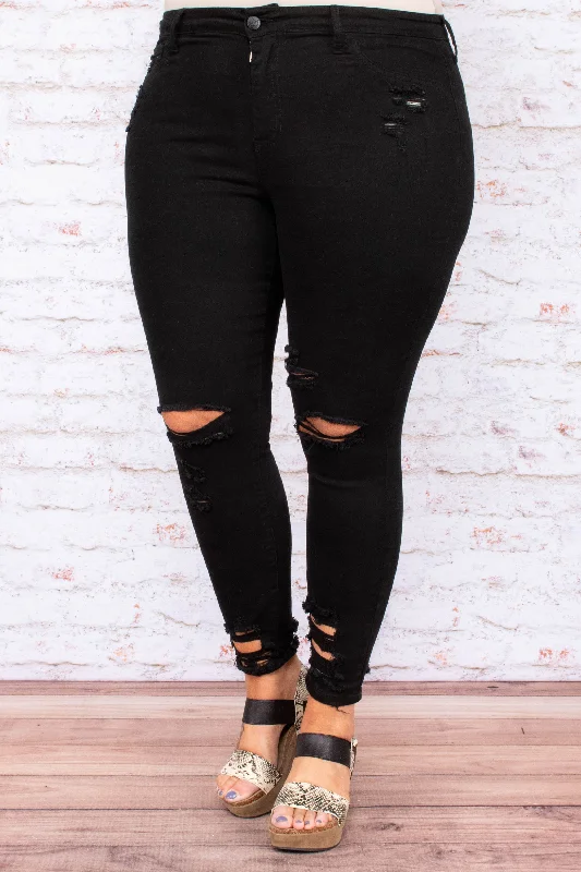 Blank Slate Skinny Jeans, Black