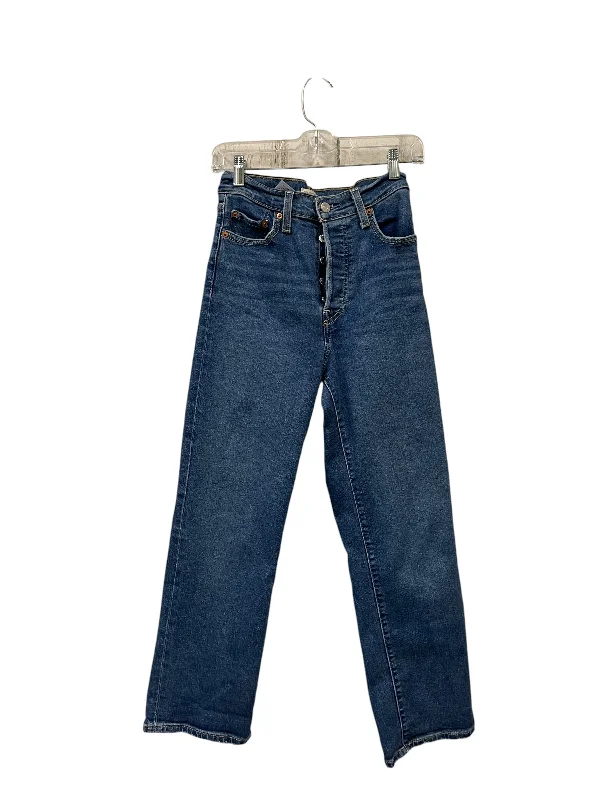 Jeans Straight By Levis In Blue Denim, Size: 2