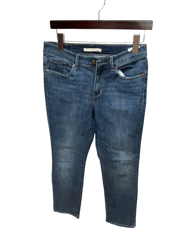 Jeans Straight By Levis In Blue Denim, Size: 4